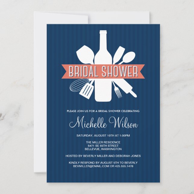 Invitation à la douche nuptiale de Kitchen Bouquet (Devant)