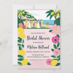 invitation à la douche nuptiale de la côte amalfit