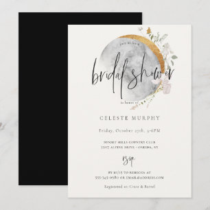 Invitation à la douche nuptiale de la Lune Fleur s