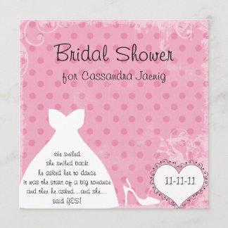 Invitation à la douche nuptiale de la robe de mari