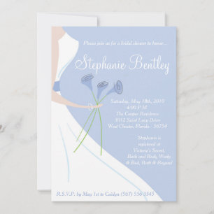 Invitation à la douche nuptiale de la robe Mariage
