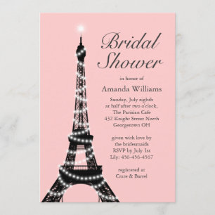 Invitation à la douche nuptiale de la tour Eiffel