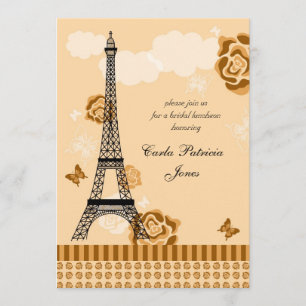 Invitation à la douche nuptiale de la Tour Eiffel