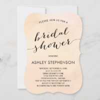 Invitation à la douche nuptiale de l'abricot bleu
