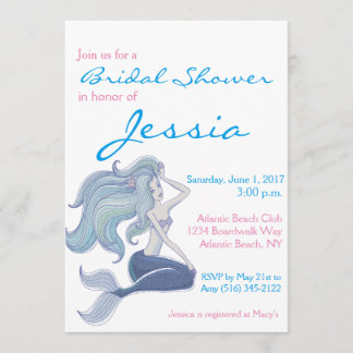 Invitation à la douche nuptiale de Mermaid