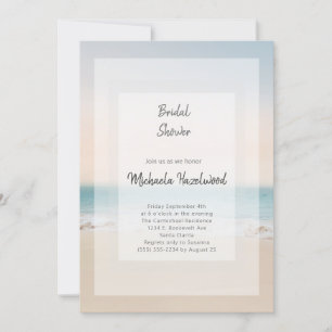 Invitation à la douche nuptiale de plage