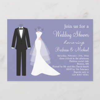 Invitation à la douche nuptiale de Tuxedo et Gown