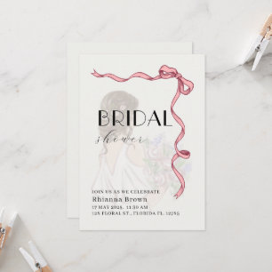 Invitation à la douche nuptiale d'élégance floue
