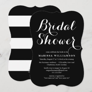 Invitation à la douche nuptiale des Élégantes Blac