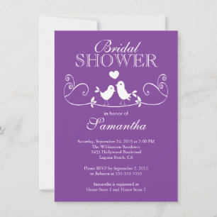 Invitation à la douche nuptiale des Inséparables m