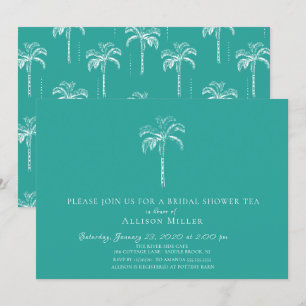 Invitation à la douche nuptiale des palmiers tropi