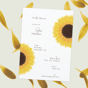 Invitation à la douche nuptiale des tournesols
