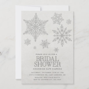 Invitation à la douche nuptiale d'hiver de Snowfla