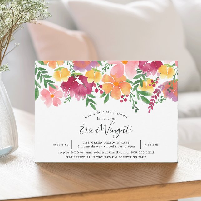 Invitation à la douche nuptiale du coquelicot de C (Créateur téléchargé)