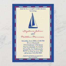 Invitation à la douche nuptiale du couple de voili