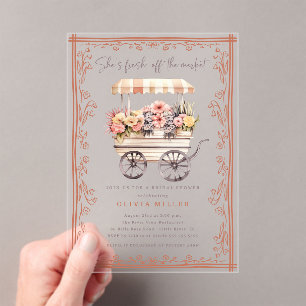 Invitation à la douche nuptiale du marché aux fleu