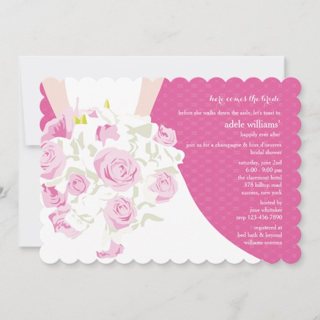 Invitation à la douche nuptiale du Mariage Nosegay (Devant)
