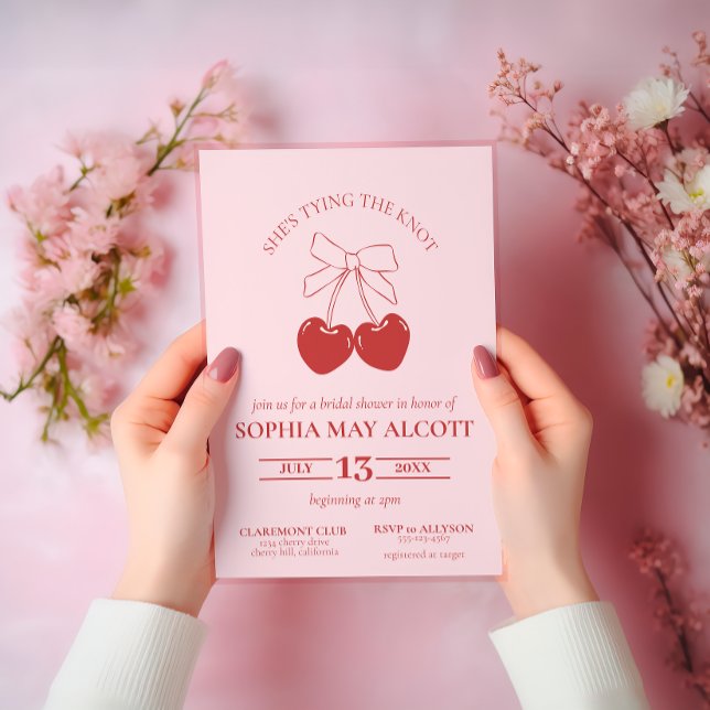 Invitation à la douche nuptiale du noeud Coquette (Créateur téléchargé)