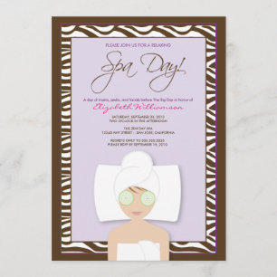 Invitation à la douche nuptiale du Spa (lavande)