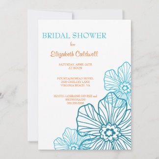Invitation à la douche nuptiale en dentelle floral