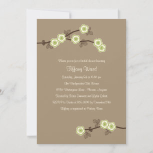 Invitation à la douche nuptiale en fleurs béantes