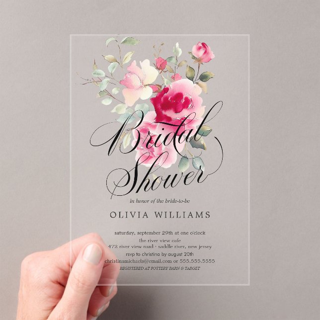 Invitation à la douche nuptiale en fleurs bleues (In situ (ordinateur de poche))