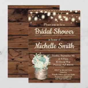 Invitation à la douche nuptiale en tonneau de verd