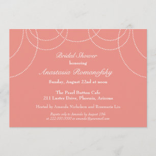 Invitation à la douche nuptiale Fancy Pearls
