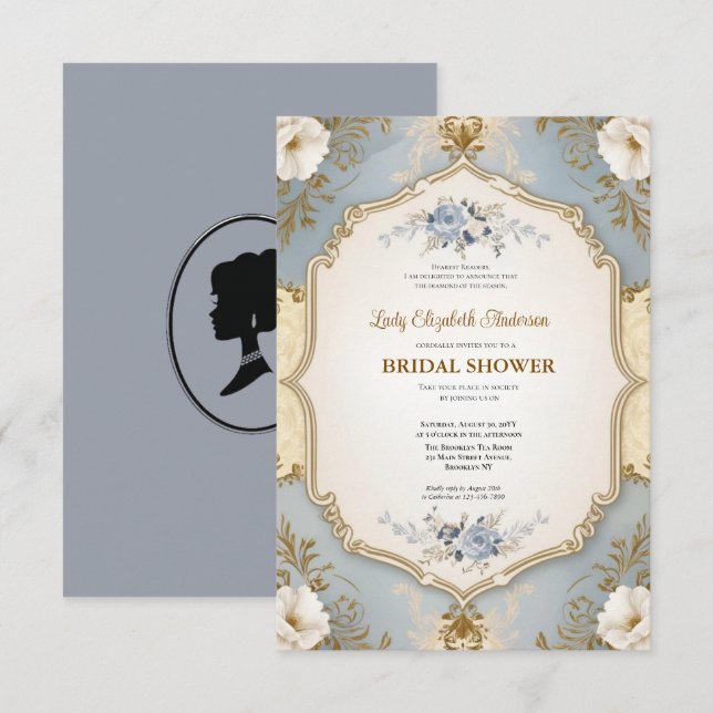 invitation à la douche nuptiale, fête du château f (Devant / Derrière)