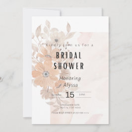 Invitation à la douche nuptiale florale