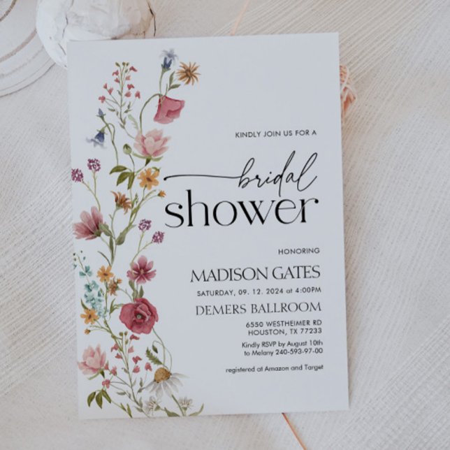 Invitation à la douche nuptiale florale (Créateur téléchargé)