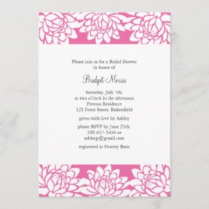 Invitation à la douche nuptiale florale et moderne