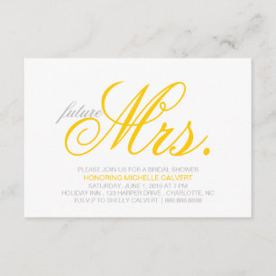 Invitation à la douche nuptiale  future Mme