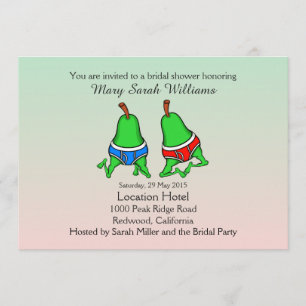 Invitation à la douche nuptiale Gay Pear
