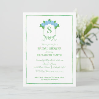 Invitation à la douche nuptiale Hydrangea