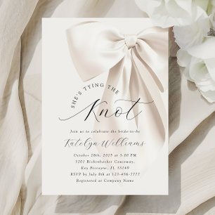 Invitation à la douche nuptiale Ivory Bow