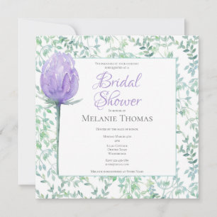 Invitation à la douche nuptiale Lilac et Green Fol