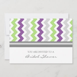 Invitation à la douche nuptiale Lime Plum Grey Che