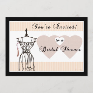 Invitation à la douche nuptiale Mannequin Vintage