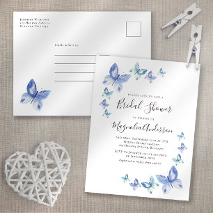 Invitation à la douche nuptiale papillon
