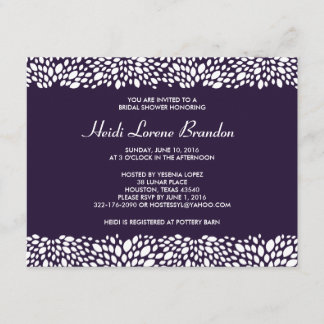 Invitation à la douche nuptiale personnalisable en