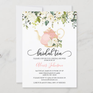 Invitation à la douche nuptiale pour le thé de la