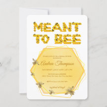 Invitation à la douche nuptiale | Signifie Abeille