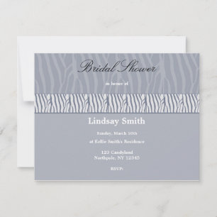 Invitation à la douche nuptiale Silver Grey