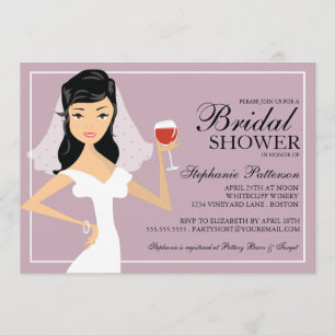 Invitation à la douche nuptiale sur le thème du vi