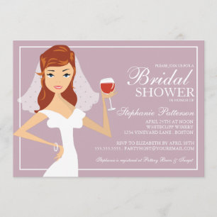 Invitation à la douche nuptiale sur le thème du vi