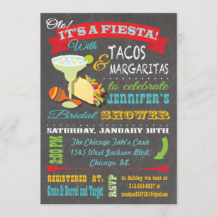 Invitation à la douche nuptiale Tacos et Tequila