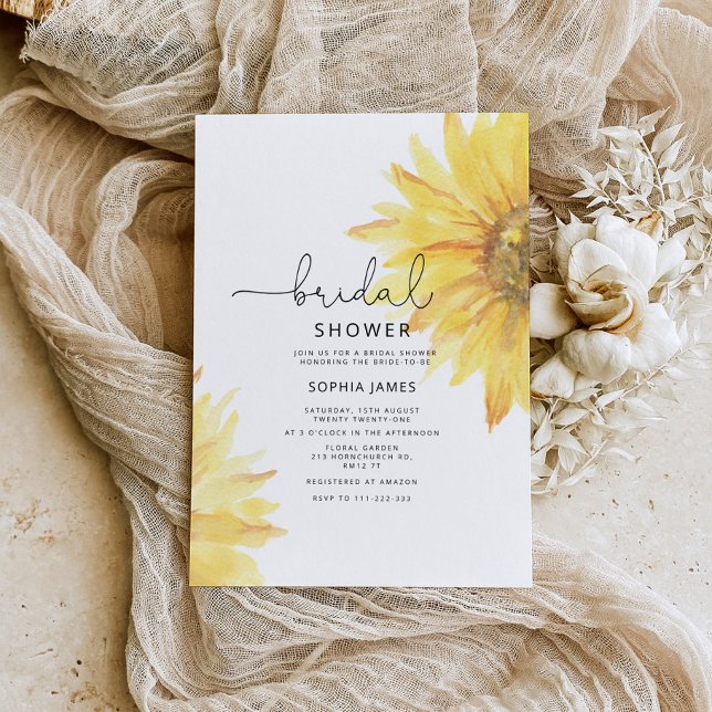 Invitation à la douche nuptiale tournesol (Créateur téléchargé)