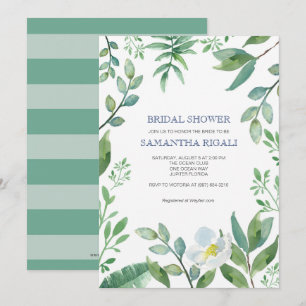 Invitation à la douche nuptiale verte