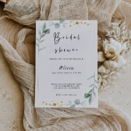Invitation à la douche nuptiale verte